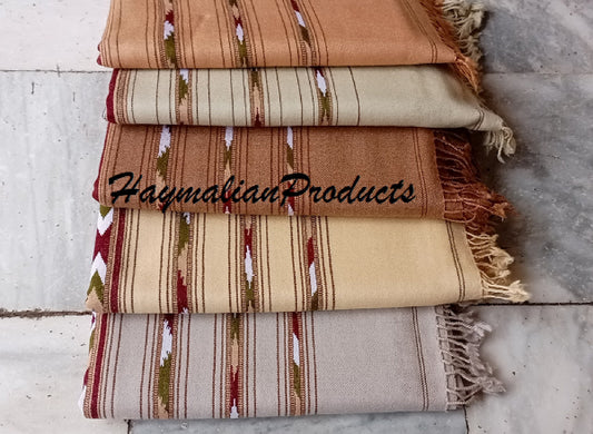 Primum Quality Afghan Patu Pure lamb Wool Winter Blanket - Shawl hand made from Swat