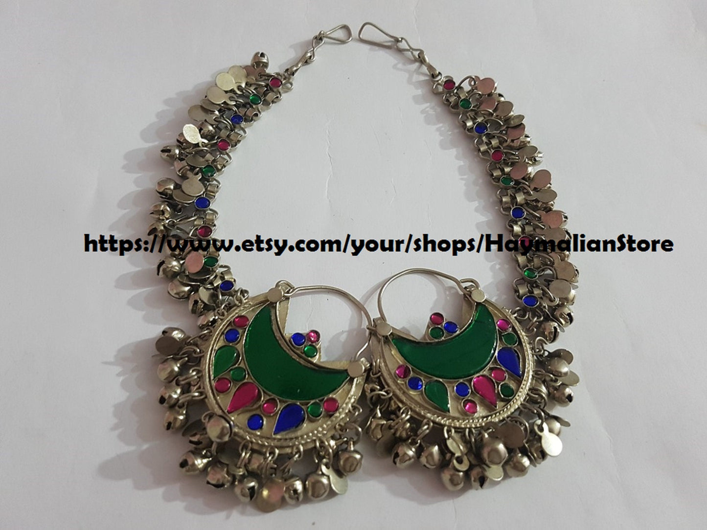 Handmade Kuchi Afghan Earrings Tribal Jewelry Anchor Bohemian Boho from Pakistan