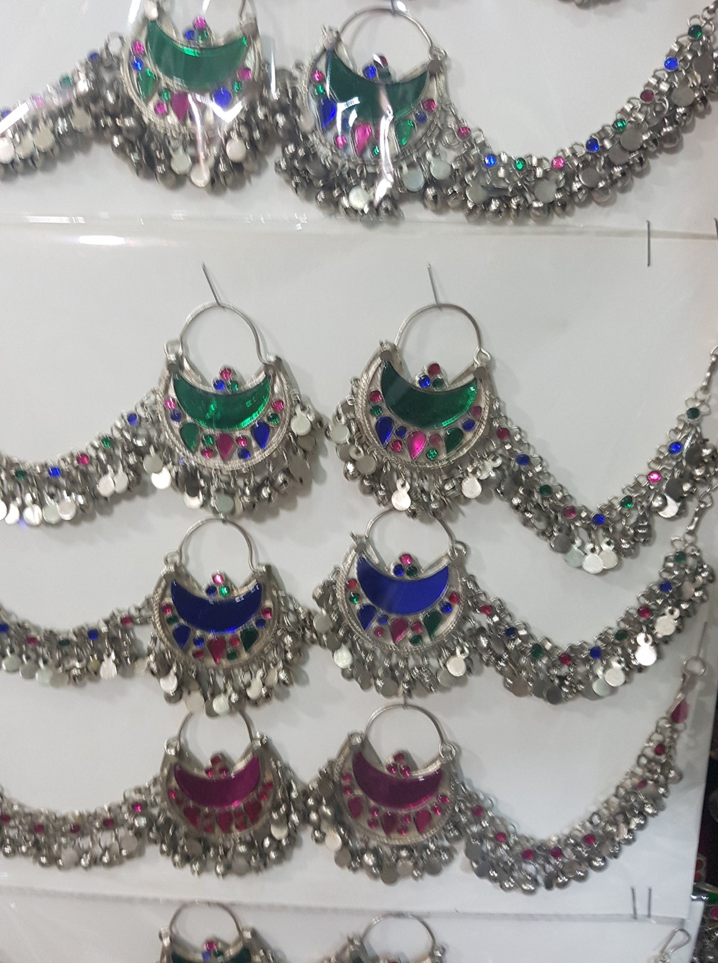 Handmade Kuchi Afghan Earrings Tribal Jewelry Anchor Bohemian Boho from Pakistan