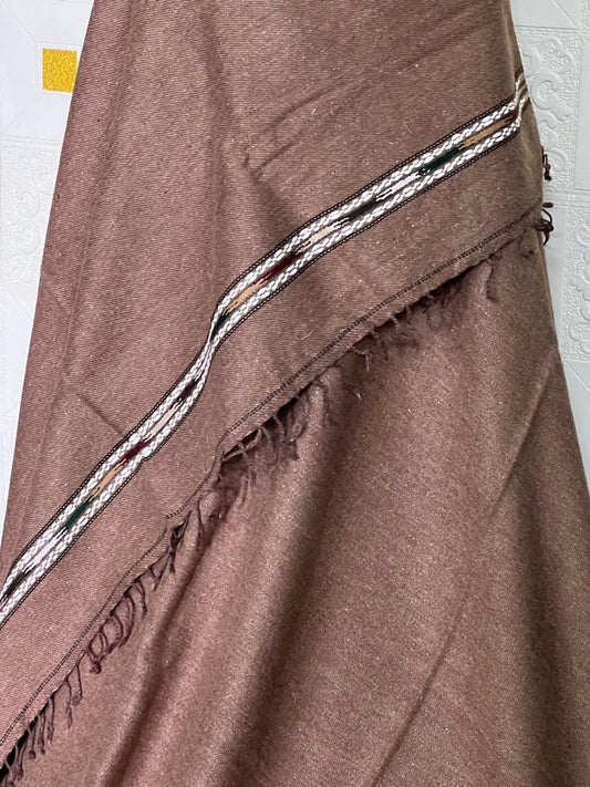 Afghan Wool Patu Shawl: Traditional Off-White Blanket, Lightweight