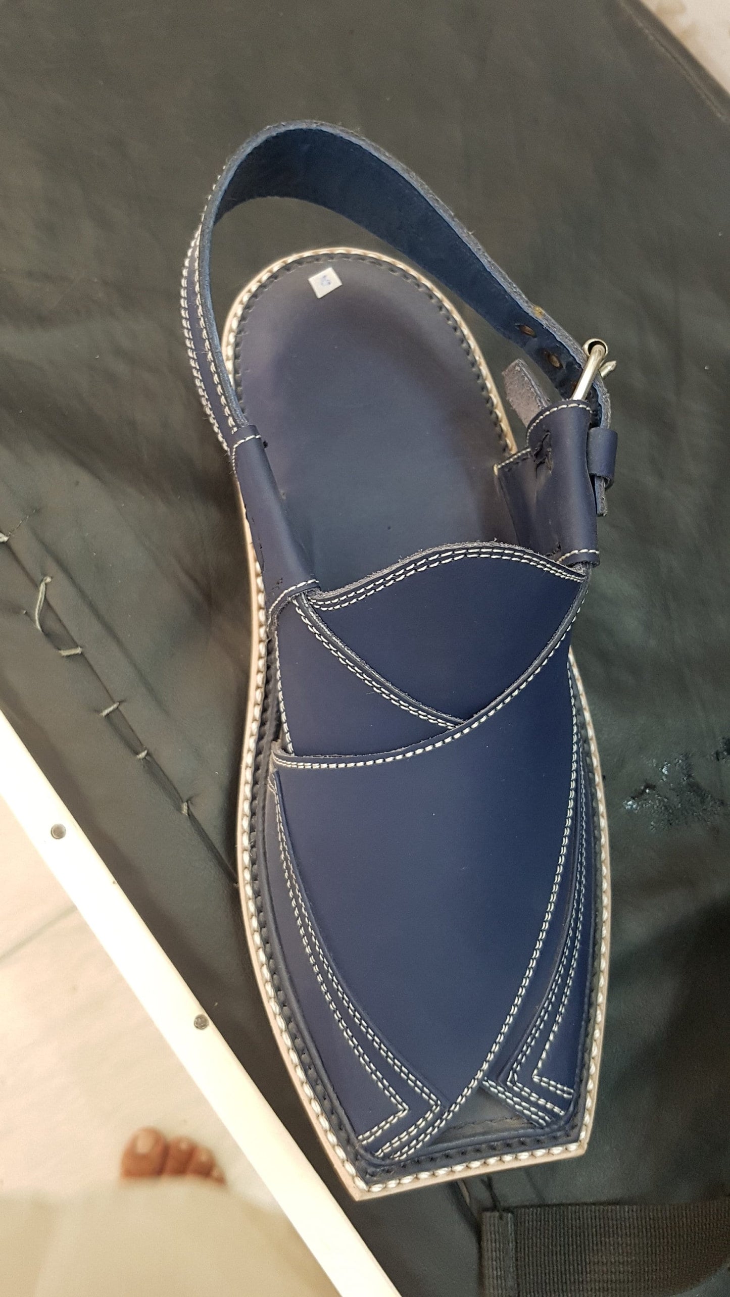 Imran Khan Style Peshawar pure leather Multi color Chappal from Pakistan