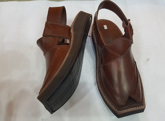 Imran Khan Style Peshawar pure leather Multi color Chappal from Pakistan