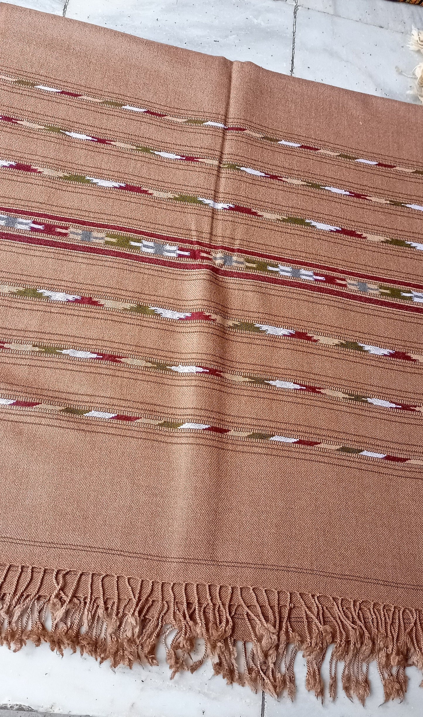 Primum Quality Afghan Patu Pure lamb Wool Winter Blanket - Shawl hand made from Swat