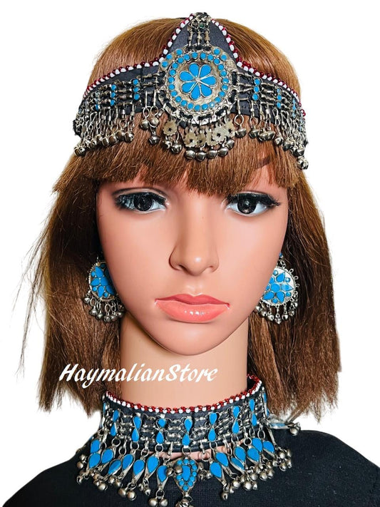 Afghan Tribal Necklace Traditional Handmade Jewelry Kuchi Boho Necklace full set