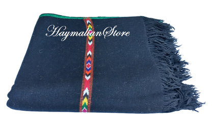 Afghan Wool Patu Blanket: Traditional Winter Shawl