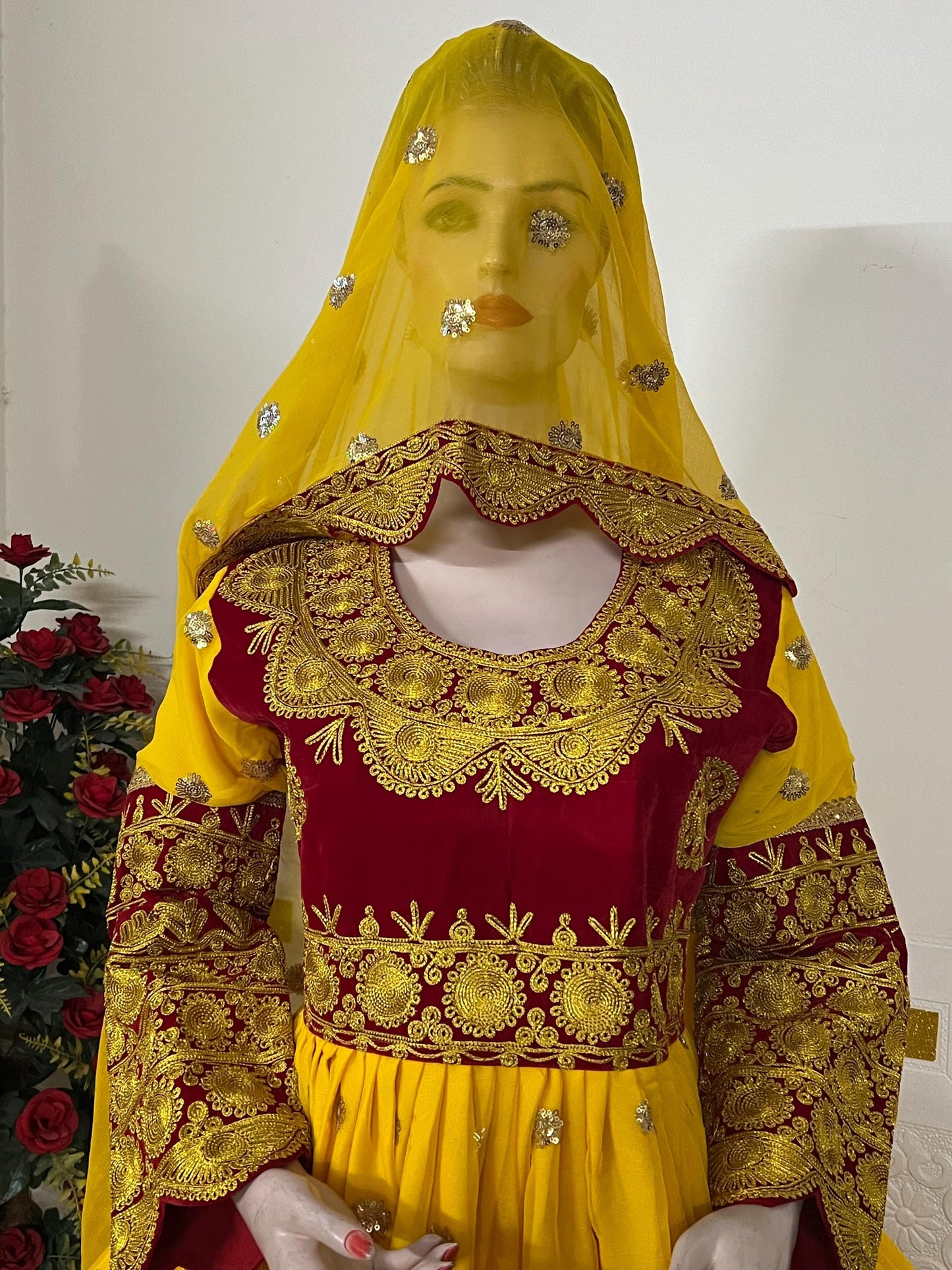 Handmade Afghan Kuchi Dress: Tribal Boho 3-Piece Set