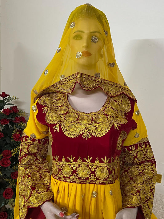 Handmade Afghan Kuchi Dress: Tribal Boho 3-Piece Set