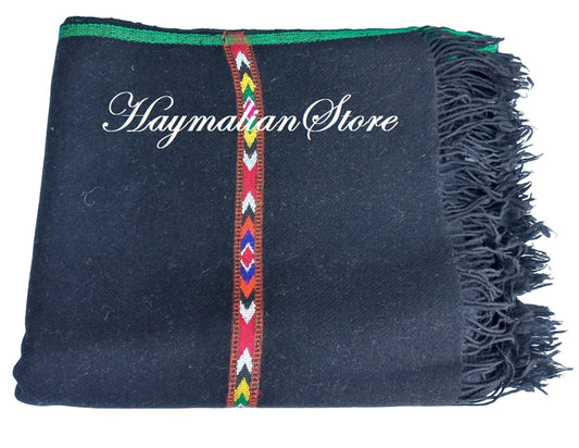 Afghan Wool Patu Blanket: Traditional Winter Shawl