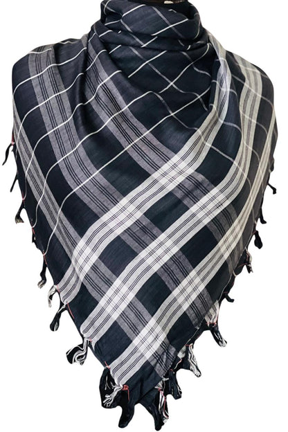 Unisex Cotton Shemagh Scarf: Military Desert Keffiyeh, Handmade in Pakistan