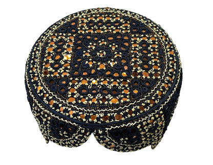 Handmade Embroidered Mirror Cap: Afghan, Sindhi, Balochi Style