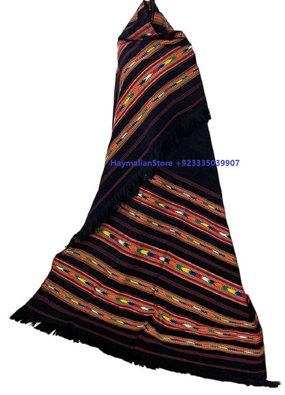Handmade Wool Patu Blanket Shawl: Afghan Winter Blanket