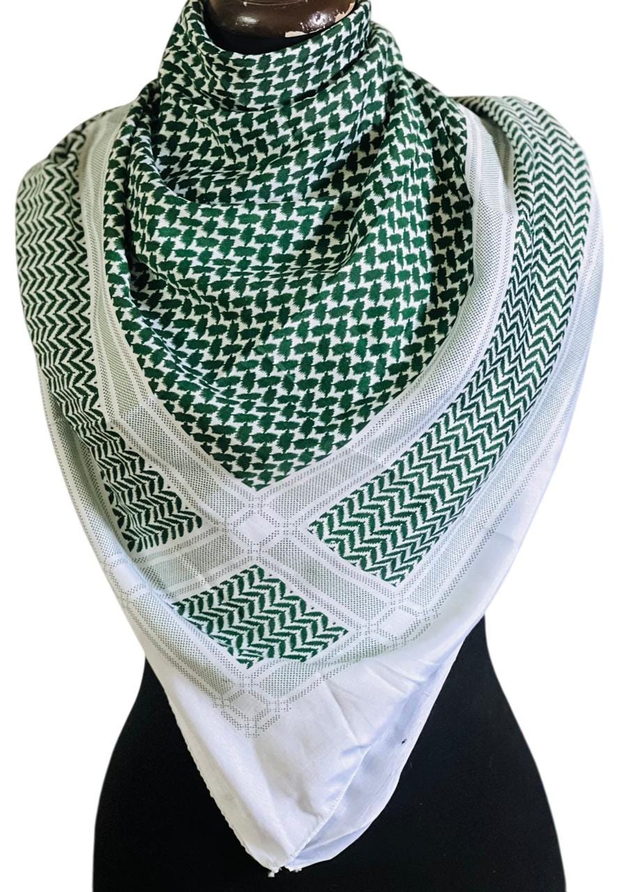 Unisex Cotton Blend Shemagh Scarf: Military Desert Keffiyeh, Handmade in Pakistan