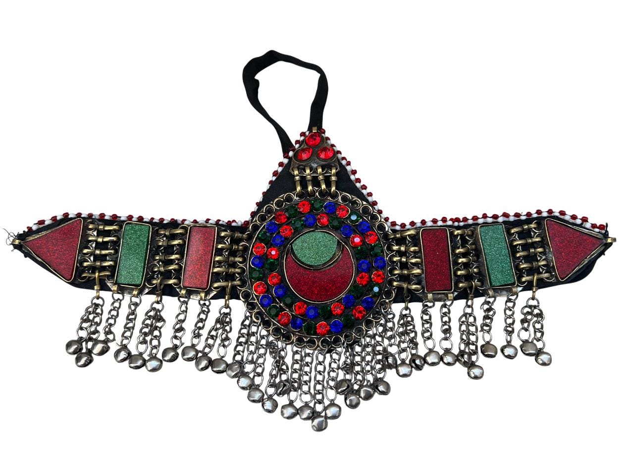 Maatha Patti Kuchi Pashtun Large  Headdress , Afghani Belly dance Jewelry