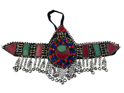 Maatha Patti Kuchi Pashtun Large  Headdress , Afghani Belly dance Jewelry