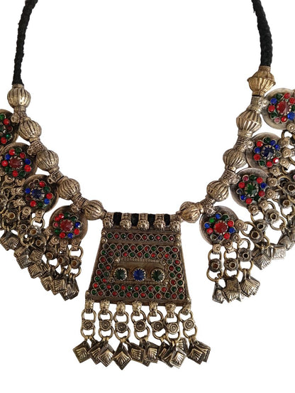 Nomadic Traditional Vintage Antique Handmade Jewelry Kuchi Boho Necklace Ethnic Turkish Waziri Banjara Necklace