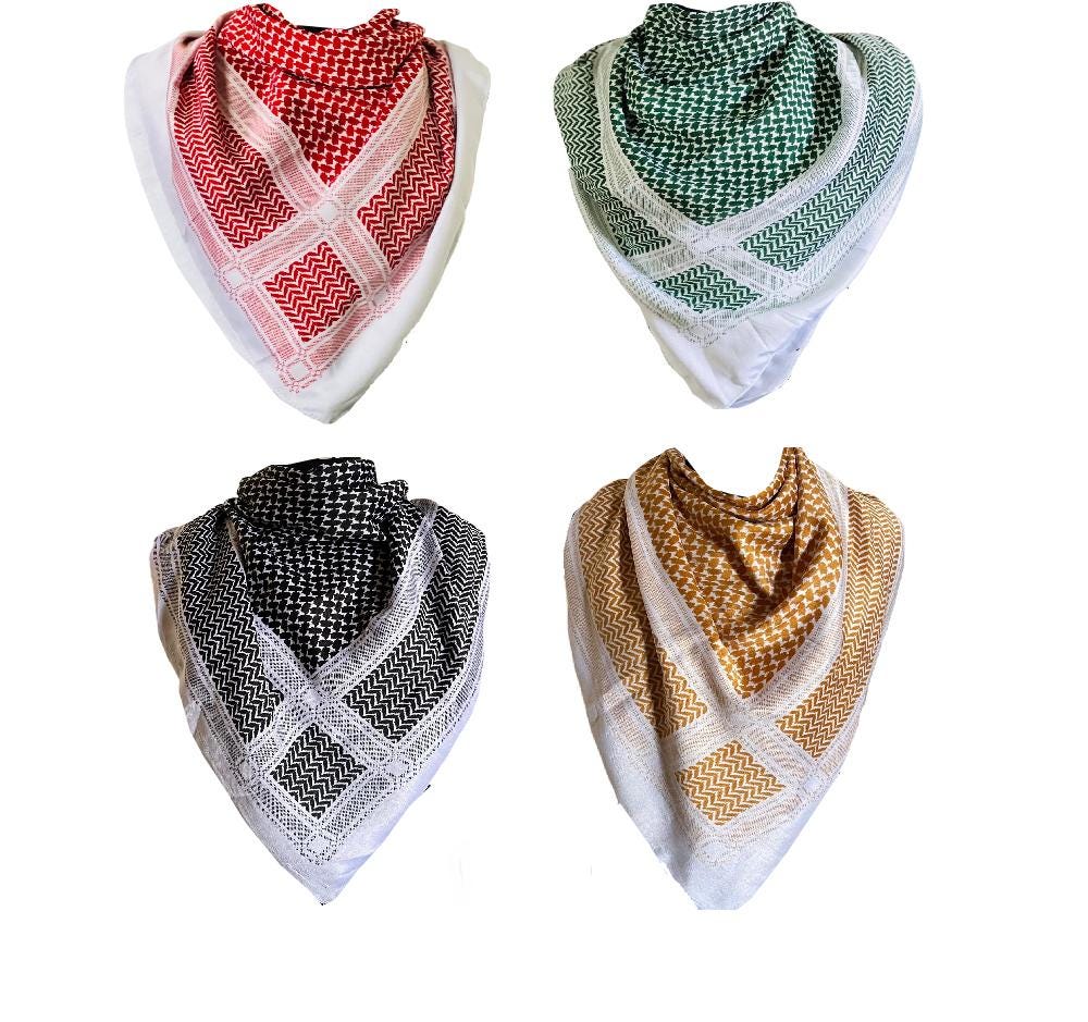 Unisex Cotton Blend Shemagh Scarf: Military Desert Keffiyeh, Handmade in Pakistan