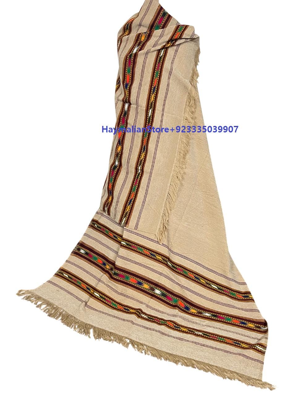 Handmade Wool Patu Blanket Shawl: Afghan Winter Blanket