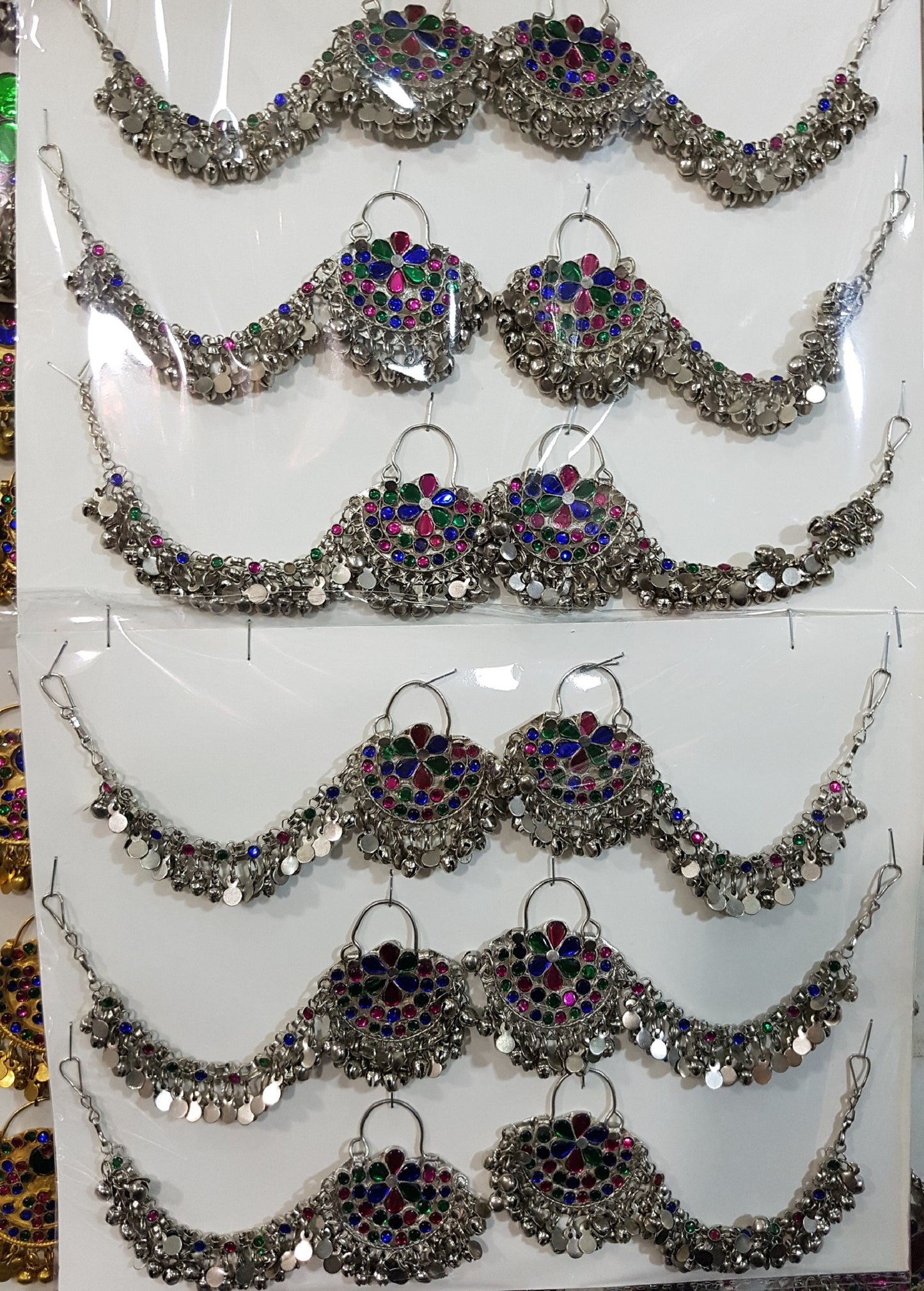 Handmade Kuchi Afghan Earrings Tribal Jewelry Anchor Bohemian Boho from Pakistan