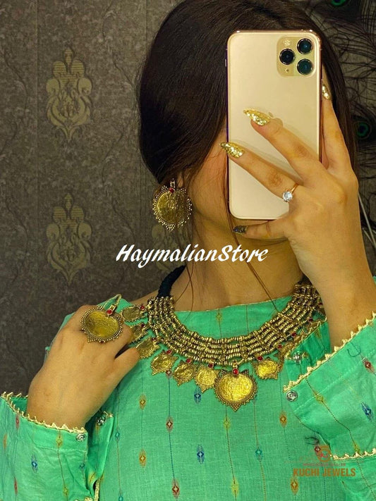 Antique Unique Handmade Afghan Tribal-Boho Tribel Banjara Vintage Necklace Full set