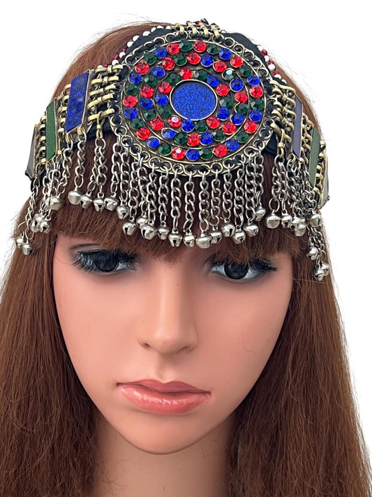 Maatha Patti Kuchi Pashtun Large  Headdress , Afghani Belly dance Jewelry