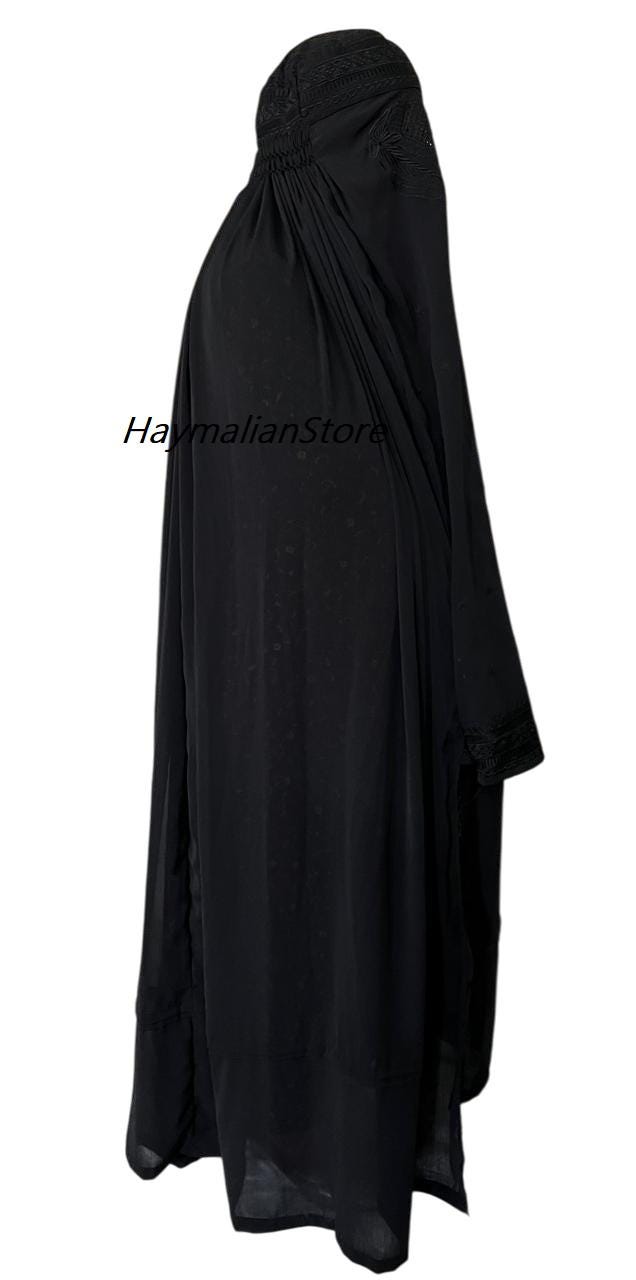 Abaya, Veils Muslim Scarf, Afghan Women Burqa-Abaya, Islamic Kaftan Muslim Hijab, Georgette Fabric
