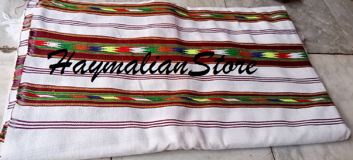 Afghan Wool Patu Blanket: Traditional Colorful Winter Shawl