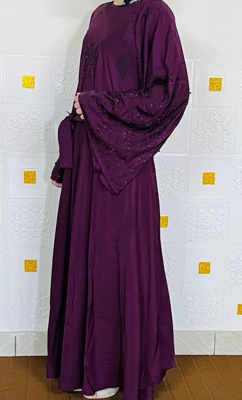 Abaya, Veils Muslim Scarf, Pakistani Women Burqa-Abaya, Islamic Kaftan Muslim Hijab, Georgette Fabric