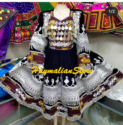 Handmade Afghan Kuchi Dress: Tribal Embroidered 3-Piece Set