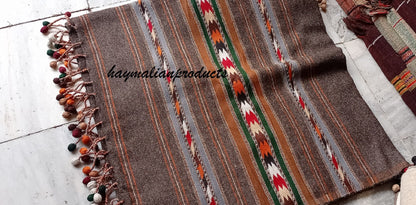 Primum Quality Afghan Patu Pure lamb Wool Winter Blanket - Shawl hand made from Swat