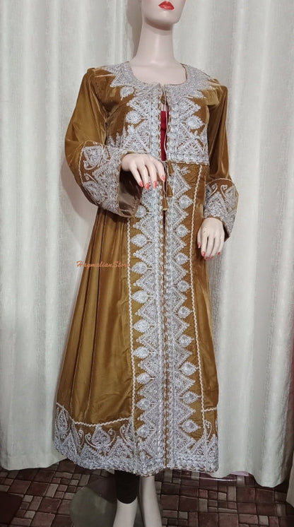 Handmade Embroidered Afghan Kuchi Jacket: Boho Hippie Vest