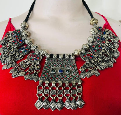 Afghan Tribal Vintage Necklace Traditional  Handmade Jewelry Kuchi Boho Necklace