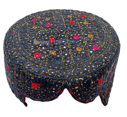 Handmade Embroidered Mirror Cap: Afghan, Sindhi, Balochi Style