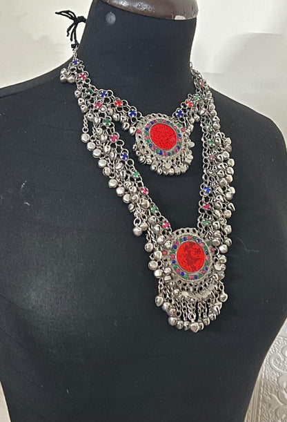 Afghan Tribal Necklace Traditional Antique Handmade Jewelry Kuchi Boho