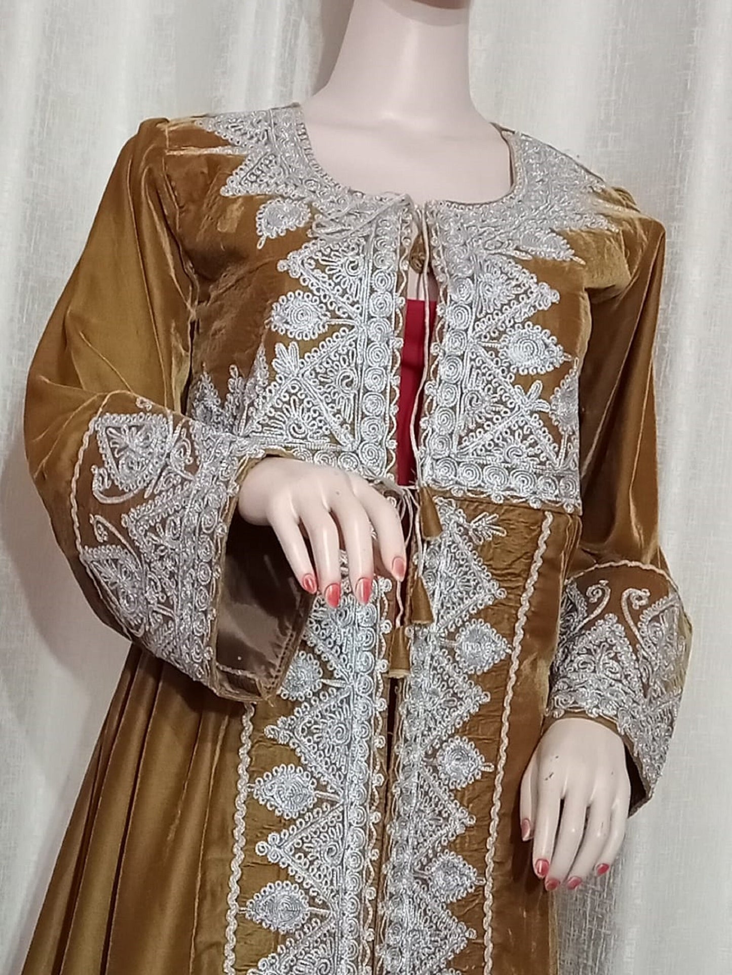 Handmade Embroidered Afghan Kuchi Jacket: Boho Hippie Vest