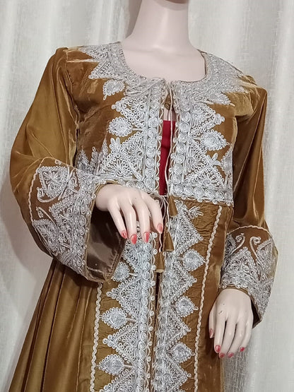 Handmade Embroidered Afghan Kuchi Jacket: Boho Hippie Vest