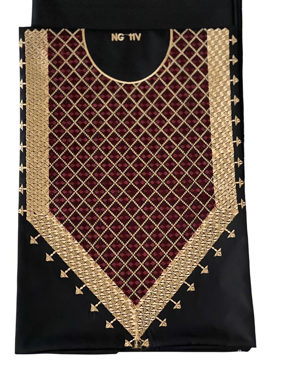 Afghan Peran tumban Afghan Emroidred Men traditional Dress 44 inches Bust