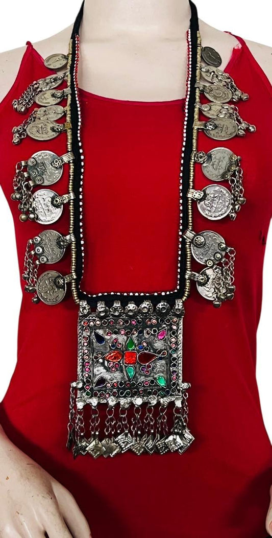 Afghan Tribal Vintage Necklace Traditional  Handmade Jewelry Kuchi Boho Necklace