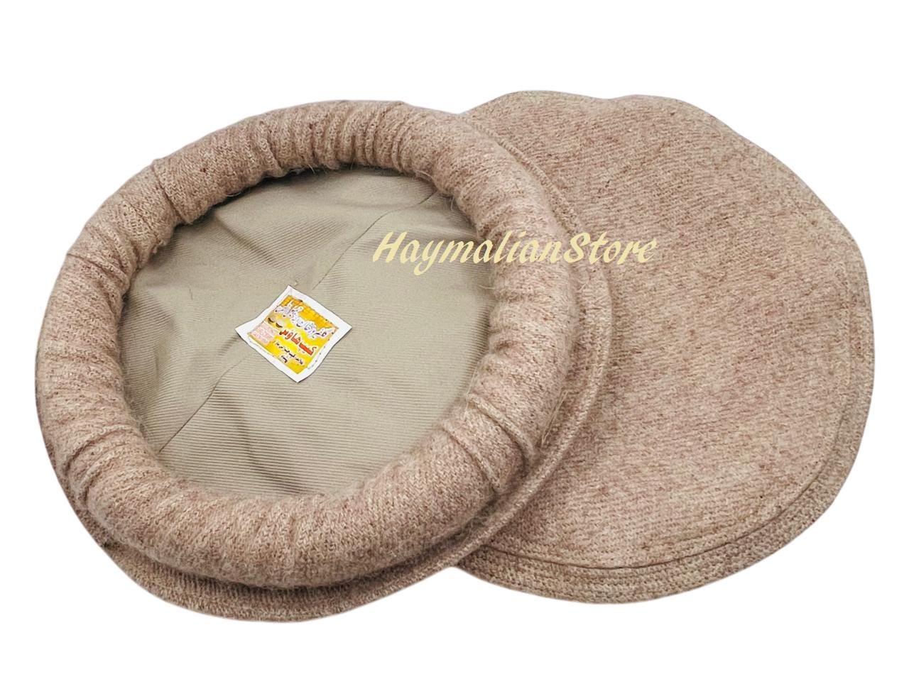 Handmade Sheep Wool Pakol Hat: Afghan Chitrali Style