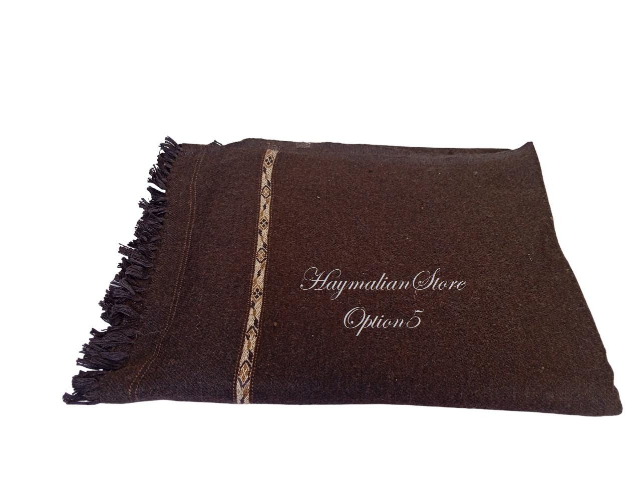 Afghan Patu Blanket: Colorful Wool Blend Shawl, Traditional Style