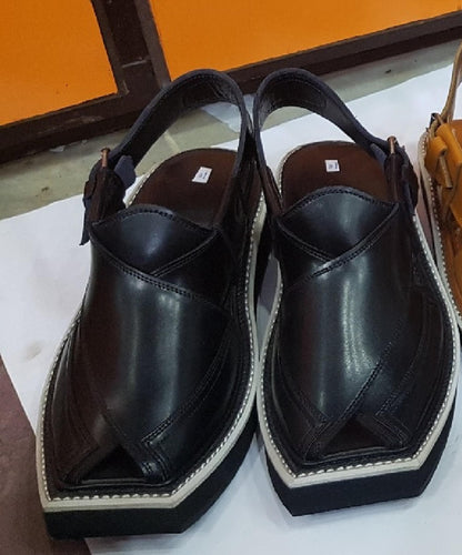 Imran Khan Style Peshawar pure leather Multi color Chappal  from Pakistan