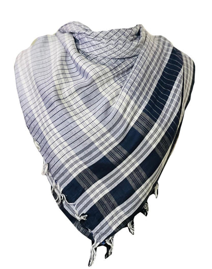 Unisex Arab Shemagh Keffiyeh Scarf: Lightweight Cotton Blend, 45"