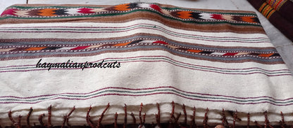 Primum Quality Afghan Patu Pure lamb Wool Winter Blanket - Shawl hand made from Swat