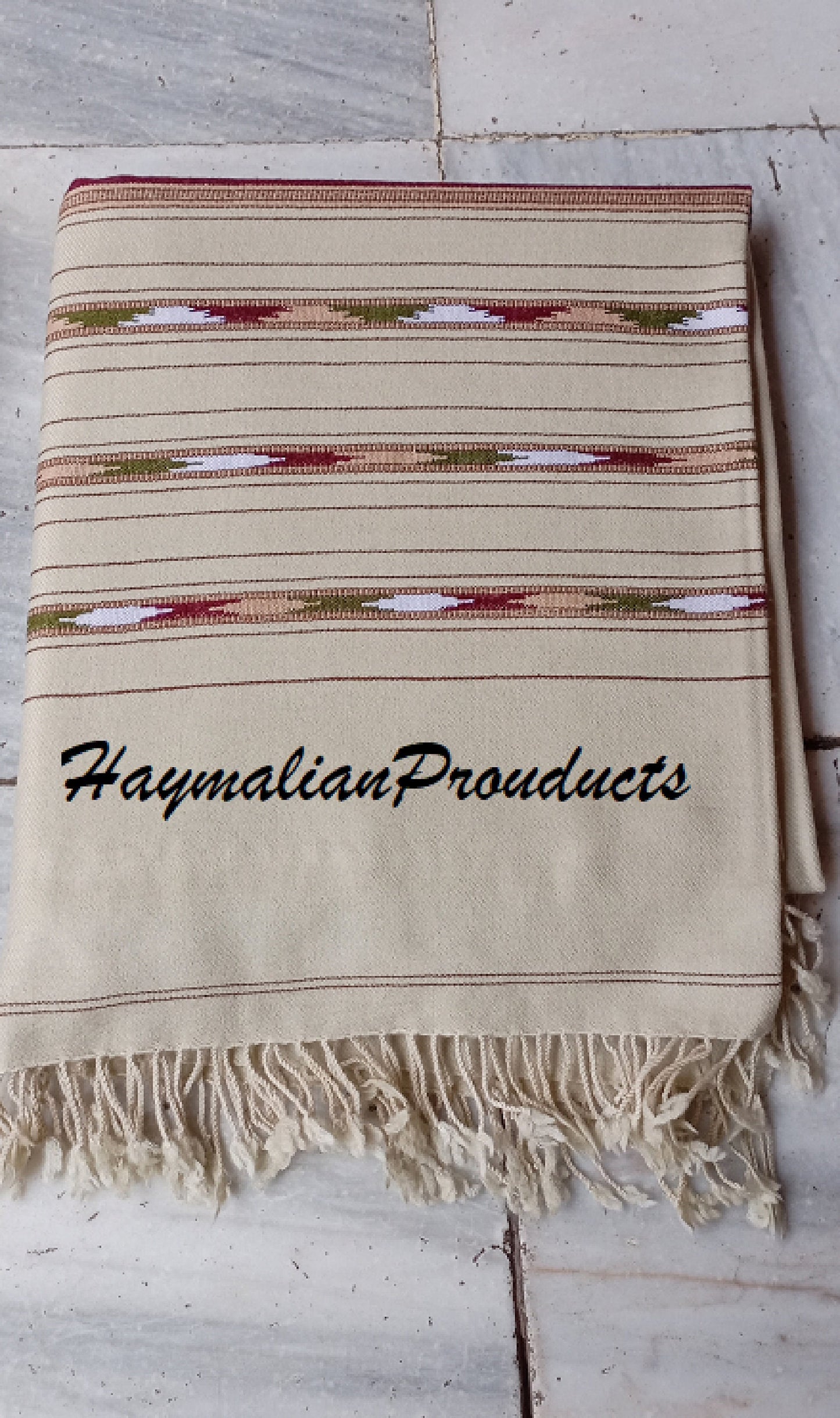 Primum Quality Afghan Patu Pure lamb Wool Winter Blanket - Shawl hand made from Swat