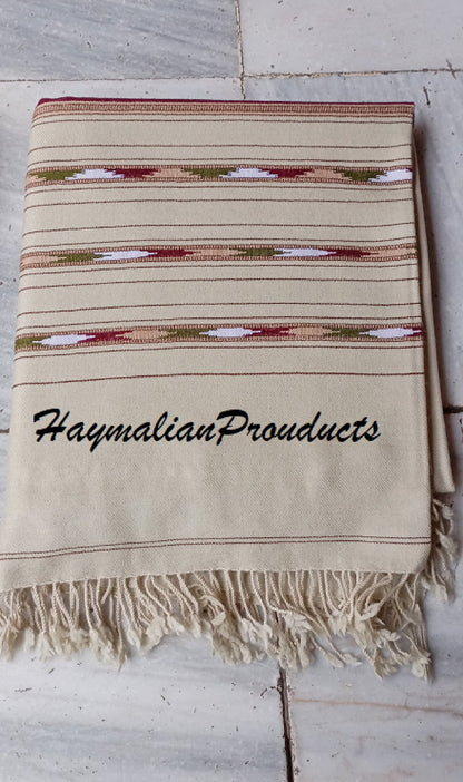 Primum Quality Afghan Patu Pure lamb Wool Winter Blanket - Shawl hand made from Swat