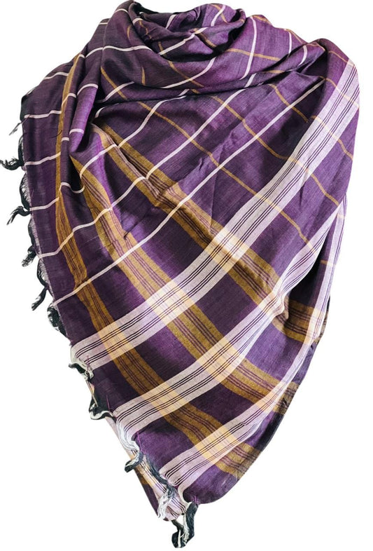 Unisex Arab Shemagh Keffiyeh Scarf: Lightweight Cotton Blend, 45"