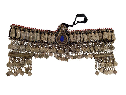 Vintage Maatha Patti Kuchi Pashtun Headdress , Afghani Belly dance Jewelry