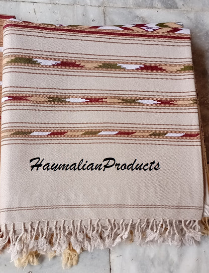 Primum Quality Afghan Patu Pure lamb Wool Winter Blanket - Shawl hand made from Swat
