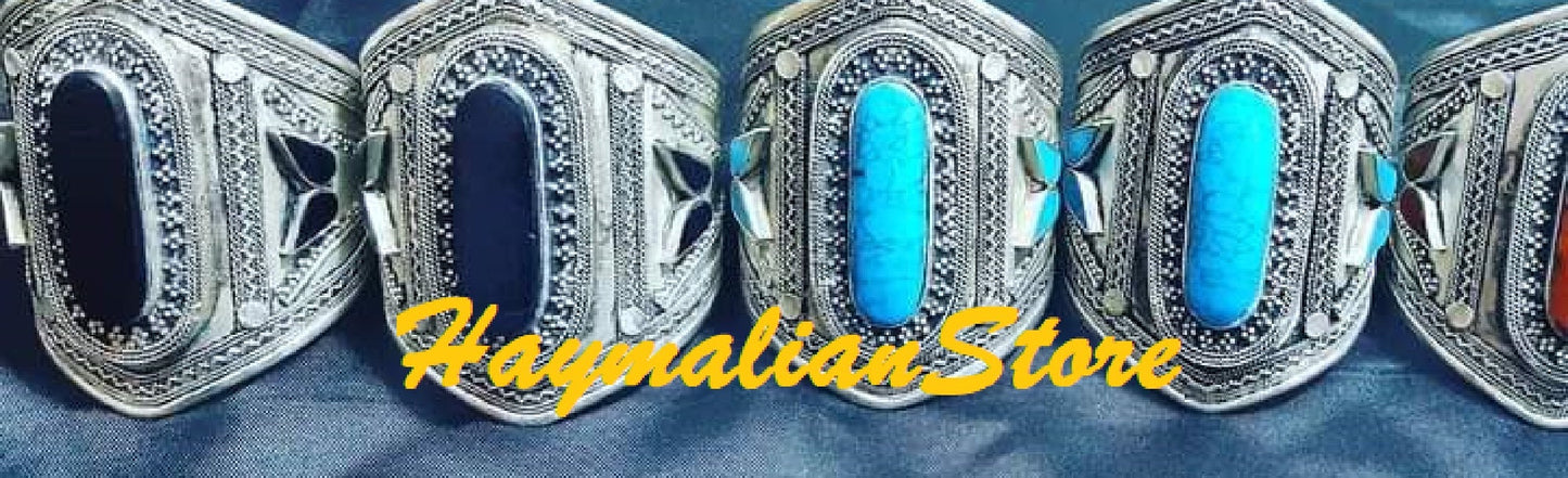 Afghan-Kuchi-Cuff-Carved-Tribal-Jewelry-Ethnic-Boho Afghan  Bracelet