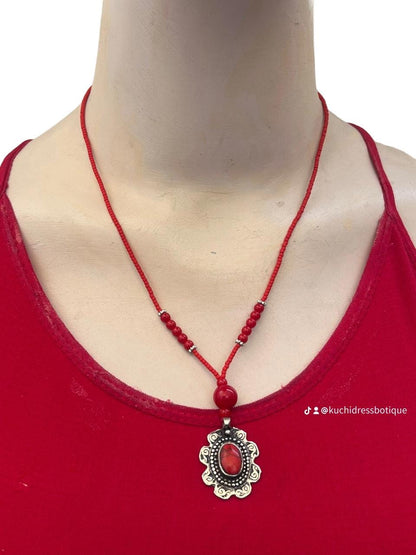 Mulit Color  Afghan Turkmen Tribal Ethnic Kuchi Necklace with  stones
