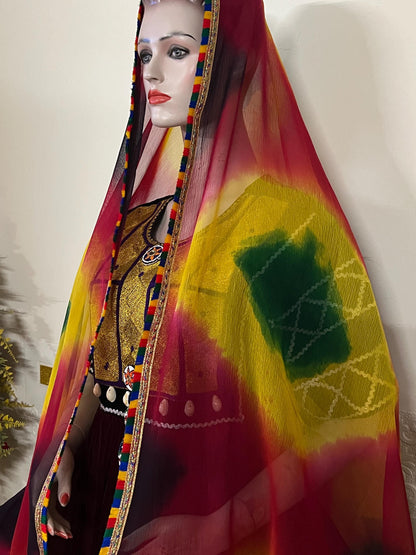 Handmade Afghan Kuchi Dress: Tribal Embroidered Boho Charma Dozi